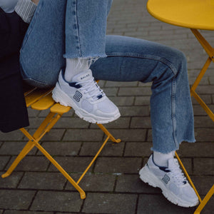 FELT MARINE packshot — basket écoresponsable bleu marine Balao Shoes